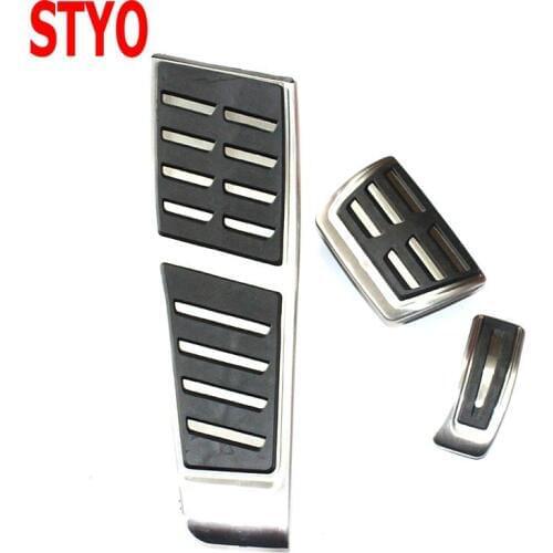 STYO Stainless steel footrest Brake gas pedals Car pedal Cover FOR Audii A7 S7 RS7 4G8 2010-2016 A6 S6 RS6 C7 4G RHD