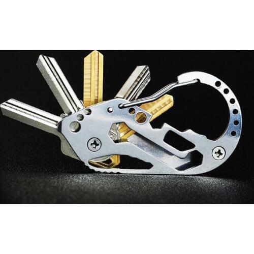 H554 carbene multifunction quickdraw belt guard key holder stainless steel carabiner key chain outdoor product EDC Multifunction