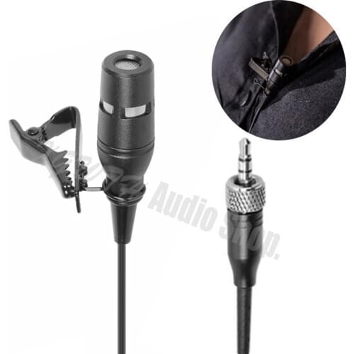 Black Lavalier Condenser Hypercardioid Conference Microphone For Sennheiser G1 G2 G3 G4 EW500 Wireless Mic Transmitter System