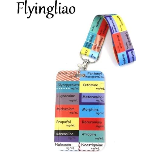 Medical Doctor Nurse Credit Card Holder Bag Student Women Travel Bus Business Card Cover Badge Accessories Gifts Lanyard Straps