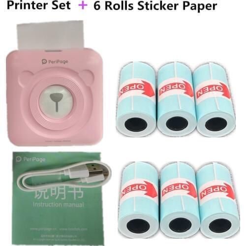 GOOJPRT A6 Peripage Bluetooth 4.0 Inkless Mini Pocket Photo Printer Mobile Phone Printer Sports Portable Travelling Printer Foto