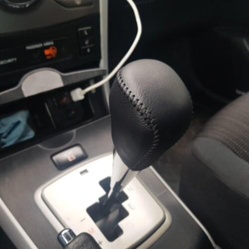 My Good Car Leather Gear Shift Collars Fit for Toyota Corolla Rav4 Rav 4 2014 - 2019 Accessories AT Gear Head Shift Knob Cover