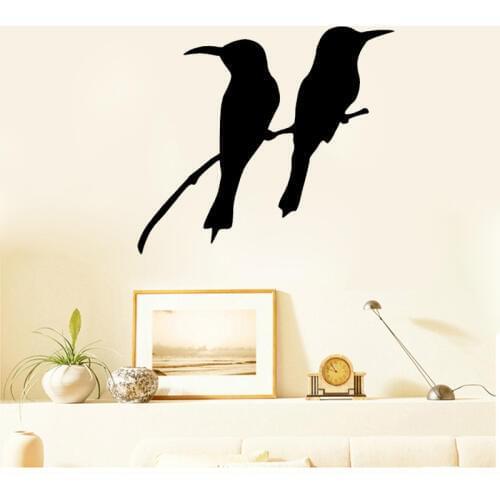 Beautiful Bird Art Wall Sticker Childrens room Applique Living room bedroom Home Decoration Vinyl DIY Wallpaper JG3416