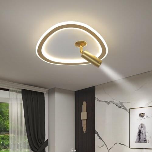 Modern Led Chandelier Lights Simple Lighting For Living Bedroom Study Room Gold Black Indoor Lamps Fixtures Dimmable AC90-260V