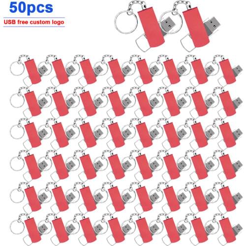 50pcs/lot Metal USB Flash Drive 64gb thumbdrive 16GB 8GB Pendrive 32gb flash Memory Stick 128gb waterproof usb free custom logo