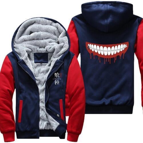 Anime Thicken Cold Proof Hoodie Coat Tokyo Ghoul Ken Kaneki Cosplay Jacket Sweatshirts MEN WOMEN Top Clothing