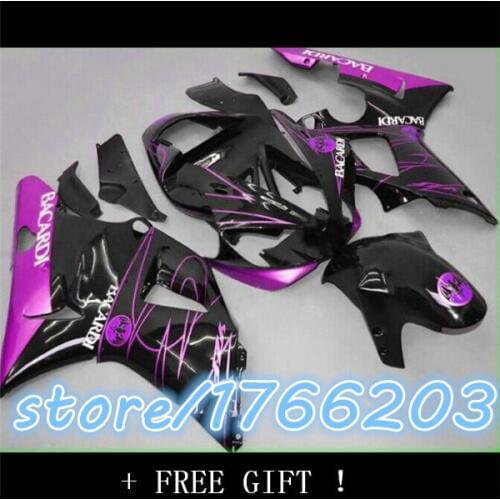 Nn hot sales manufacturers YZF 00-01 YZF - R1 YZF1000 YZFR1 2000 2001 smooth ink black motorcycle fairing of pink flame