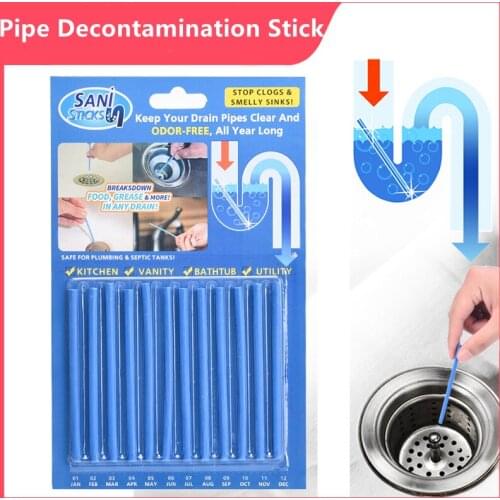 Sani Sticks Oil Decontamination The Kitchen Toilet Bathtub Drain Cleaner Sewer Cleaning Rod Convenient Sewer Hair Clear