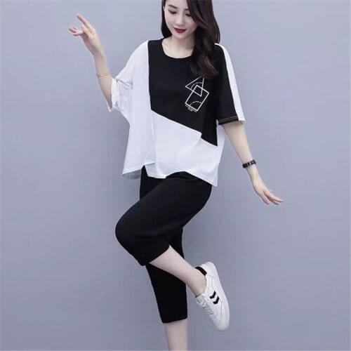 Casual 2 Piece Sets Women Tracksuits Set Plus Size SweatsuitTop And Pants Two Piece Sportsuits M -3XL