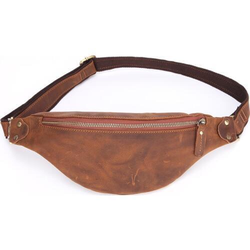 Genuine Leather Fanny Waist Bag Men Belt Bum Leg Hip Packs for Men Mini Multi Phone Box Wallet and Purse Outdoor Coin Card Pouch