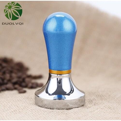 Duolvqi Practical Coffee Maker Pressure Powder Hammer Coffee Tampers Aluminum Pressure Bar Coffee Tamper 57mm Coffee Gadget
