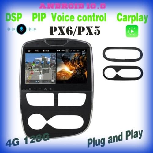PX6 voice control Android 10.0 Car GPS Radio Player for Renault Clio 2013 2014 2015 2016 2017 2018 2019 carplay 4+128GB wifi usb