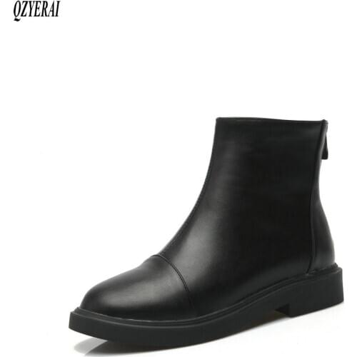 QZYERAI New winter ankle Women boots Short boots Female boots keep warm snow boots Women shoes Size 34-43