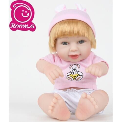 10" Amazing Bebe Reborn Newborn Lifelike Full Vinyl Body Silicone Cute Realistic Babies Toy Christmas Present Playmates 25 CM
