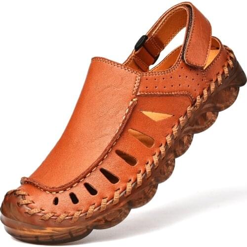 Summer Roman Men Sandals Breathable Soft Comfortable Non-Slip Men Shoes Fashion Men Outdoor Casual Beach Sneakers Flat