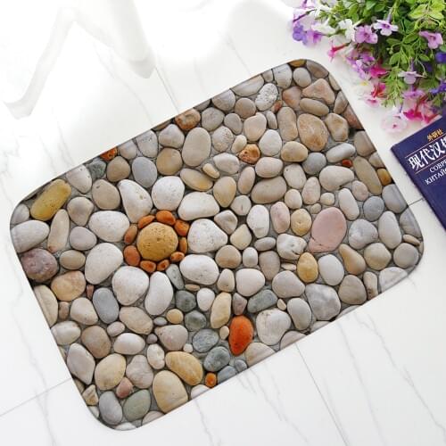 Modern Floor Mats for Living Room Bedroom Stone Pattern Printed Entrance Mat Home Non Slip Hallway Welcome Shoes Off Doormat