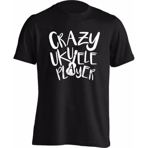 Crazy ukulele player t-shirt play strum music musician banjo fan club funny 3976