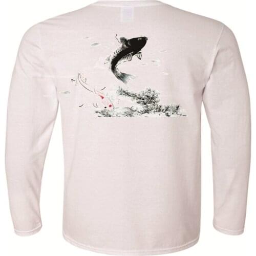 UPF 50+ Polyester Sport Fishing Clothes High Quality Long Sleeve Fishing Shirt For Sale Custom Performance Fishing Shirt For Me