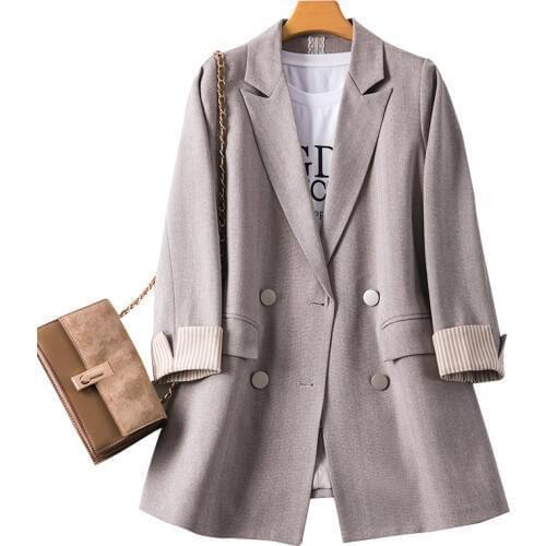 High quality New Fashion Star Style Designer Blazer Womens Gold Buttons Double Breasted Blazer size S-XXL women blazer