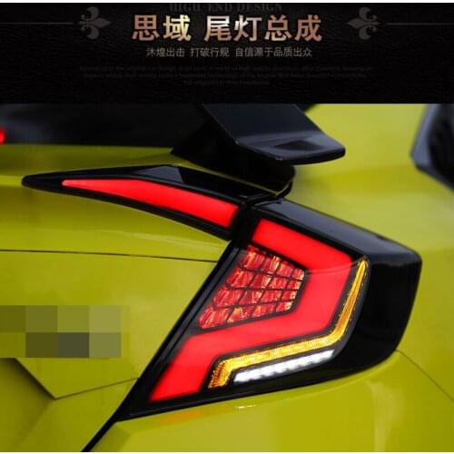 Rear Light For Honda Civic 2016-2021 LED Taillights LED Running Light LED Brake Light LED Sequential Turn Signal Whole Set Rear