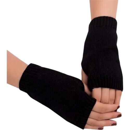 Gloves Without Fingers Women Knitted Fingerless Keep Warm Winter Gloves Windroof Soft Warm Girl Mitten Перчатки Женские Зимние