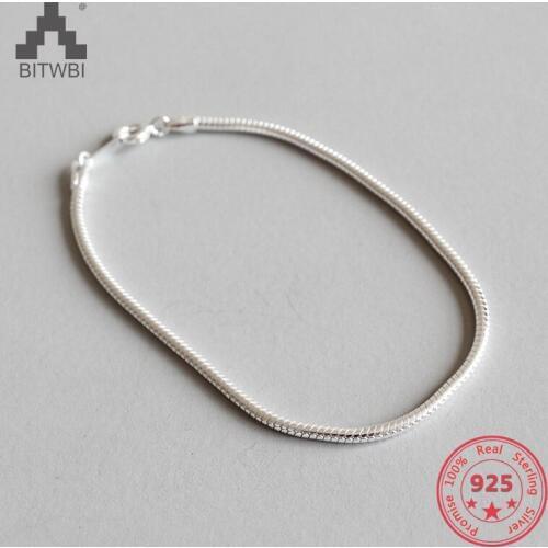 Factory Price 100% 925 Sterling Silver Fashion Minimalism Snake Bone Ring Fine Jewelry for Female