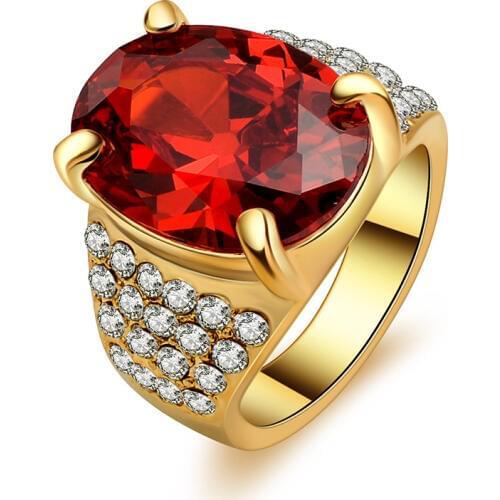 New fashion Fine jewelry Austrian Crystals Engagement Wedding Ring For women Party Gift