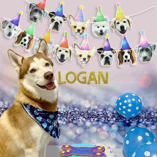 1Pc Dog Birthday Party Banner Birthday Garland Dog Cat Theme Party Bunting Decoration for Happy Birthday Party Supplies