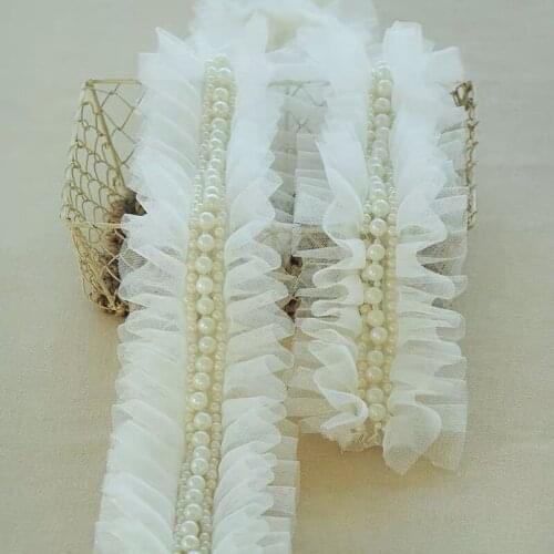 10 yard pear bead rhinestone trimming for sash headband top quality wedding decors