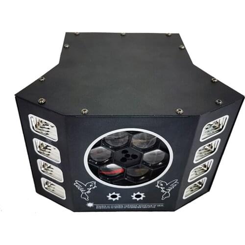 3 IN 1 R/G Laser Dj Led 6 Bee Eye Purple Strobe Light Disco Stage Light KTV Night Club Home Party Disco Effect Lighting