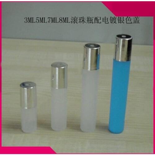 30/100pcs 3/5/7/8ml Mini plastic roll on Bottle,steel ball Sample Vial,Small Essential Oil ball on bottle Lip oil subpackage