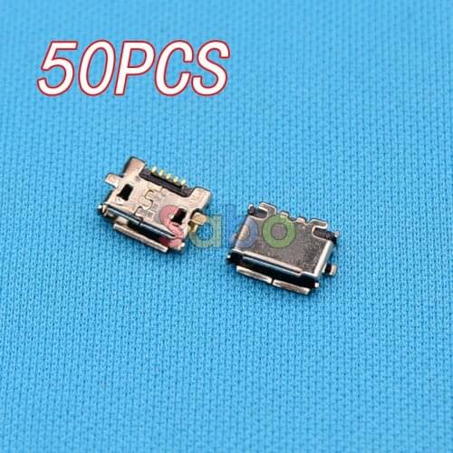 50pcs Micro USB 5pin B type Female Connector 2 Fixed feet For Mobile Phone Micro USB 5 pin Charging Socket