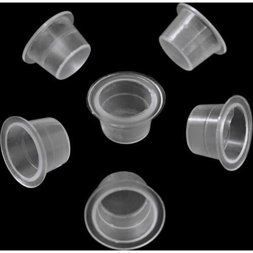 Tattoo Ink Cup 500Pcs 12mm Pigment Container Holder Permanent Makeup Eyebrow Lip Eyeline Microblading Disposable Body Art Supply