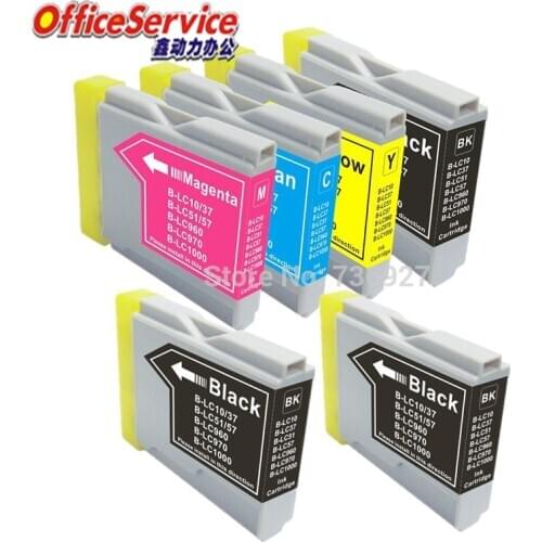 6X LC10 LC51 LC57 LC970 LC1000 Compatible Ink Cartridge For Brother DCP-153C 750CW MFC-685CW 860CDN FAX-1360 FAX-1460 printer