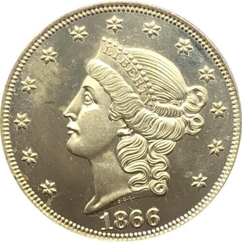 US With Motto Double Eagle 1866 1867 1868 1869 1870 1871 1872 1873 1874 1875 1876 1877 1878 1879 1880 Twenty Dollars Copy Coin