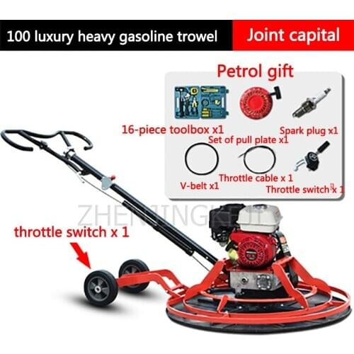 Gasoline Concrete Ground Troweling Machine Floor Cement Pavement Close up Compaction Pulping Smoothing Machine Polisher Tools