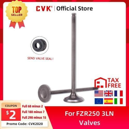 CVK 8 Pairs Intake Exhaust Valves with Oil Seal For Yamaha FZR250 3LN FZR 250 RR FZR250RR Large drums Motorcycle Accessories