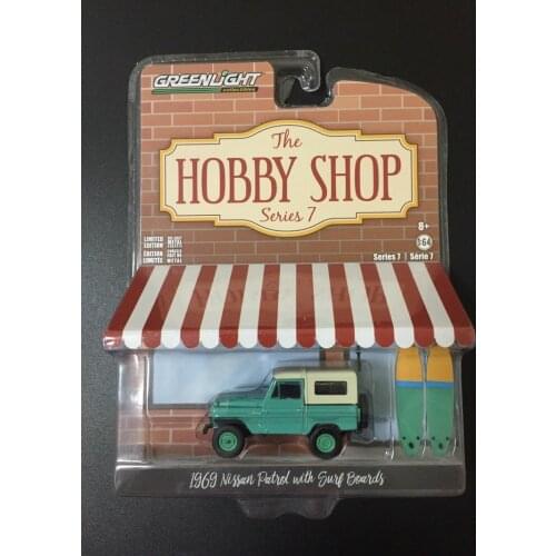 GreenLight 1/64 1969 Nissan SUV Model Hobby Store series collection version of the car model toy gift
