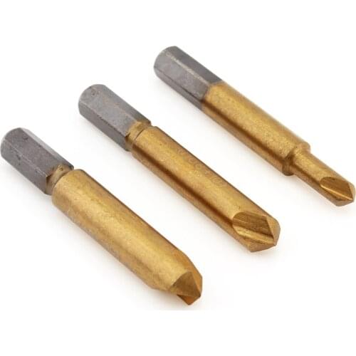 3Pcs High Quality HSS Damaged Screw Extractor Bolt Extractor Broken Screw Remover Titanium Drill Bit Saw Hole Drill Bits