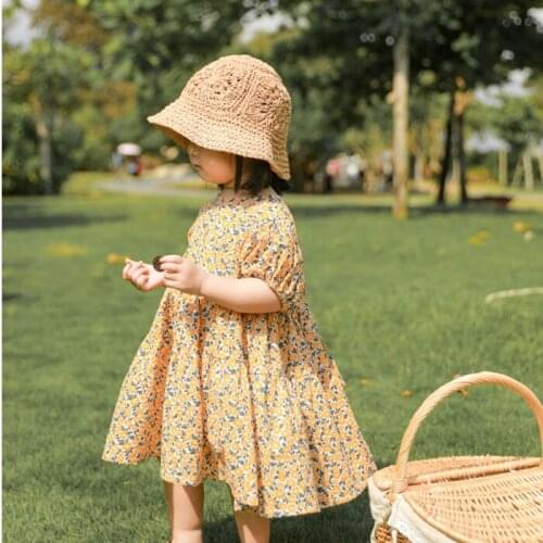 Puff Sleeve Princess Costume Toddler Dress Costume Girl Floral Cute 2021 Summer Toddler Dresses