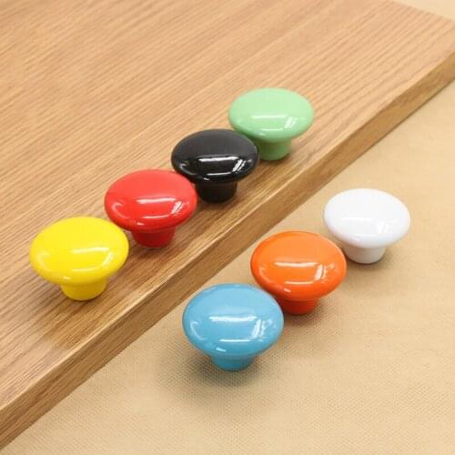 Candy Color Round Furniture Knobs Ceramic Drawer Knobs Cabinet Pulls Kitchen Handle Furniture Handle for Kids Room Hardware