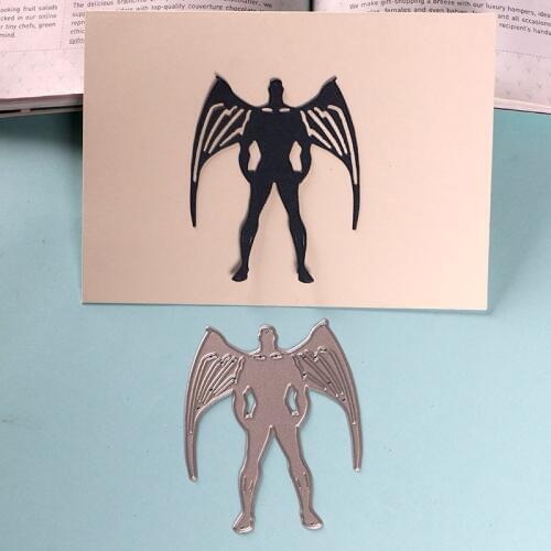 DUOFEN METAL CUTTING DIES Super man with wing border stencil DIY Scrapbook Paper Album 2019 new