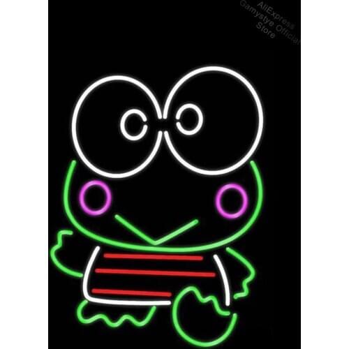 Neon bulbs sign frog handcraft neon sign bar sign real glass Advertisement Sign Lighting Windows Garage Wall Sign Fairy lights