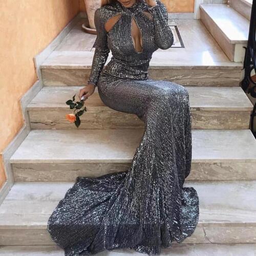 New Arrival Elegant Long Dress for Prom Evening Dresses Sequined Evening Dress Simple Mermaid Evening Dress-Floor Length