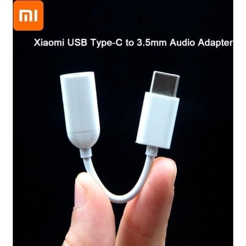 Original Xiaomi Earphone Audio Converter USB 3.1 Type C to 3.5mm Adapter Music Headphone Converter For Xiaomi Mi 9 6 8 SE Mix 2