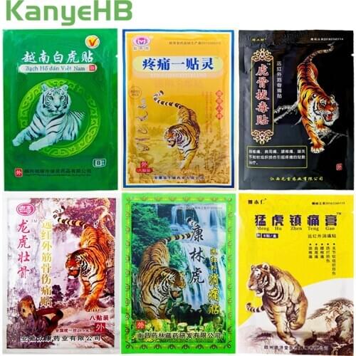 8Pcs/bag Of 6 Types Tiger Balm Patches 100% Original Natural Chinese Medical Plaster Back Neck Muscle Arthritis Pain Relief
