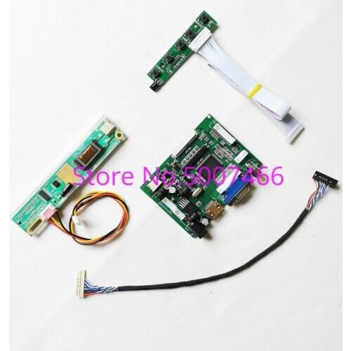 Fit LP133WX1(TL)(A1)/(TL)(C1)/(TL)(N3) 20-Pin LVDS 13.3" 1CCFL inverter 1280*800 2AV+VGA display controller drive card kit