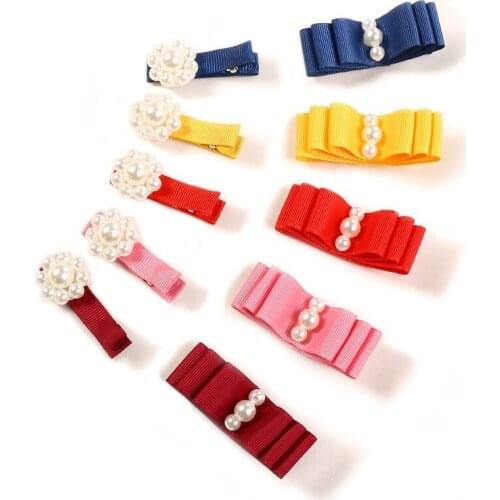Luxurious Hairpin Princess Hairgrips Pearl Hairpin Kids Baby Girls Hair Clips Parent-child Bow Clips Sweet Pearl Hair Clip