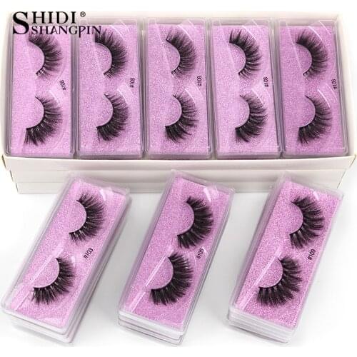 SHIDISHANGPIN Mink Lashes 10/50/100 False Eyelashes Handmade Reusable Natural Long Fluffy Eyelashes Extension Lashes Wholesale