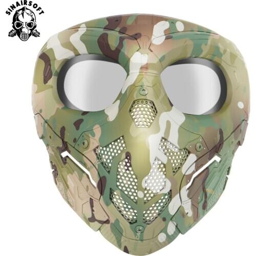 Tactical Lurker Masks Shooting Hunting Paintball Masks Men Full Face Airsoft Cycling Hiking Comfortable CS Hunting Military Mask